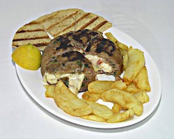 Grilled Filled Ground Meat Patty