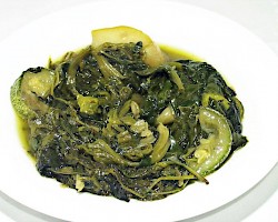 Mixed Greens Cooked in Extra Virgin Olive Oil