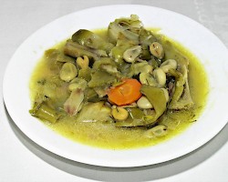 Artichokes with Broad Beans a la Polita